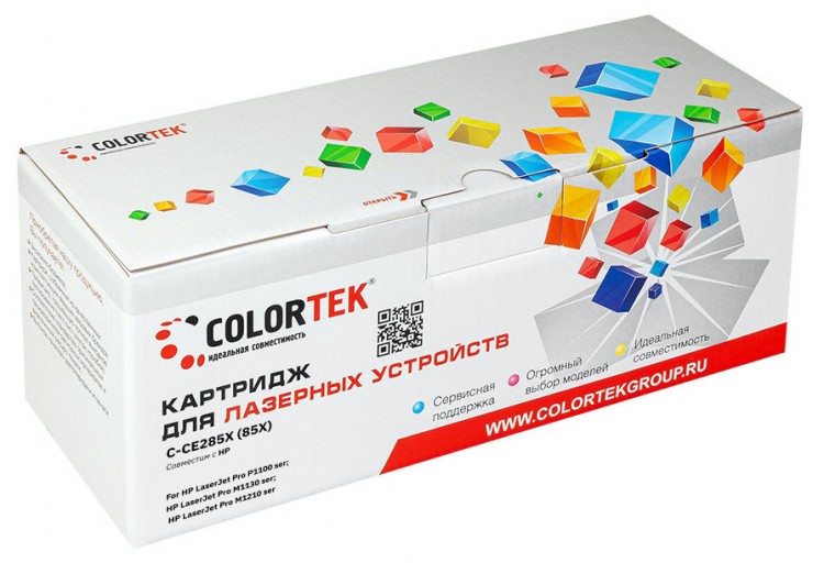 

Картридж лазерный Colortek CT-CE285X (CE285X), черный, 2500 страниц, совместимый для LJ P P1102/P1102w/M1132/M1212nf/М1217