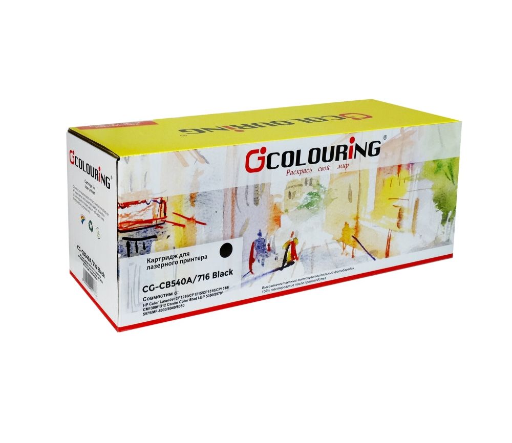 

Картридж лазерный Colouring CG-CB540A/716 (CB540A/716), черный, совместимый, для CLJ CP1210/CP1215/CP1510/CP1518/CM1300/1312/Canon Color Shot LBP 5050/5970/5975/MF-8030/8040/8050