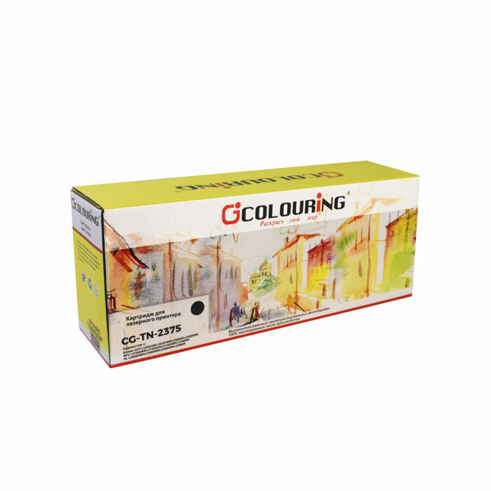 

Картридж лазерный Colouring CG-TN-2375 (TN-2375), черный, 2600 страниц, совместимый для Brother DCP L2540DNR/L2560DWR/L2500DR/L2520DWR/ MFC L2720DWR/L2700DWR/L2740DWR/L2700WR/HL L2365DWR/L2340DWR/L2360DNR/L2300DR