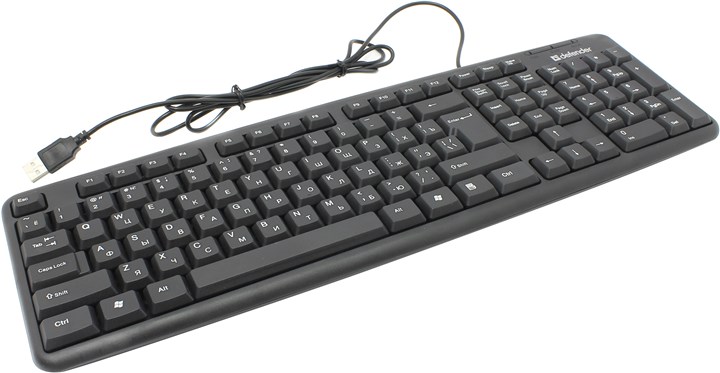 Клавиатура проводная Defender Element HB-520, мембранная, USB, черный (45522) б/у, отказ от покупки, без существенных следов эксплуатации
