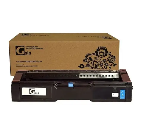 

Картридж лазерный GalaPrint GP-407544 (SPC250E C/407544), голубой, 1600 страниц, совместимый для Ricoh Aficio SPC250DN/SPC260/SPC261