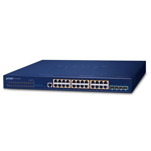 

Коммутатор Planet SGS-6310-24P4X, управляемый, кол-во портов: 24x1 Гбит/с, кол-во SFP/uplink: SFP+ 4x10 Гбит/с, установка в стойку, PoE: 24x30 Вт (макс. 370 Вт), SGS-6310-24P4X