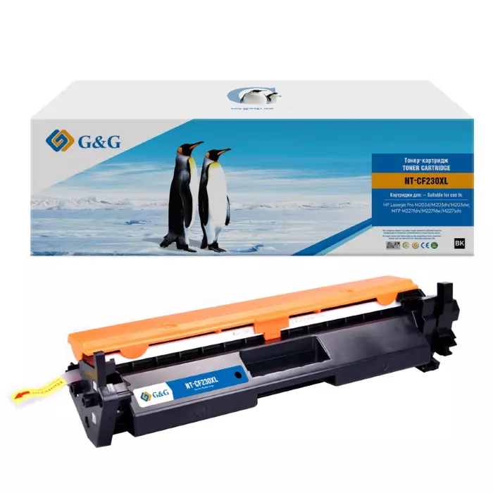 

Картридж лазерный G&G NT-CF230XL (30X/CF230X), черный, 6000 страниц, совместимый для LaserJet Pro M203d/dn/dw MFP M227fdn/fdw/sdn