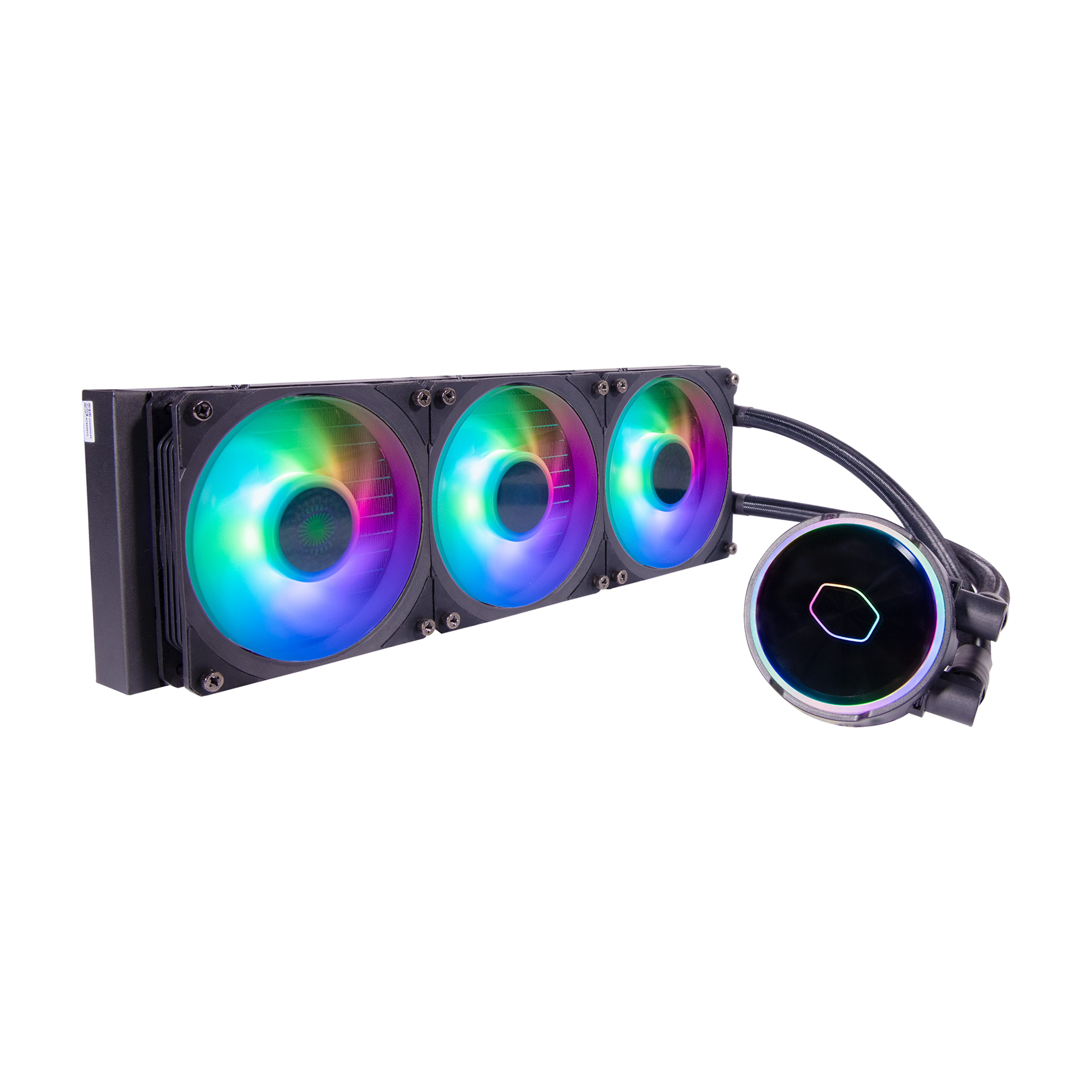 

Жидкостное охлаждение Cooler Master MasterLiquid PL360 Flux для Socket 115x/2066/2011/2011-3/1200/1700/AM5/AM4/AM3/AM3+/FM1/AM2+/FM2/FM2+/TR4, 280 Вт, 3x120 мм, ARGB (MLY-D36M-A23PZ-R1), MasterLiquid PL360 Flux