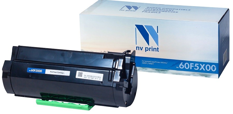

Картридж лазерный NV Print NV-60F5X00 (60F5X00), черный, 20000 страниц, совместимый, для Lexmark MX510/MX511/MX611