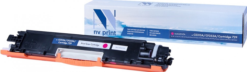 

Картридж лазерный NV Print NV-CE313A/CF353A/729M (126A/130A/729/CE313A/CF353A/4368B002), пурпурный, 1000 страниц, совместимый, для LJC Pro 100 M175a/M175nw/CP1025/CP1025nw/M176n/M177fw/Canon i-SENSYS LBP7010C/LBP7018С