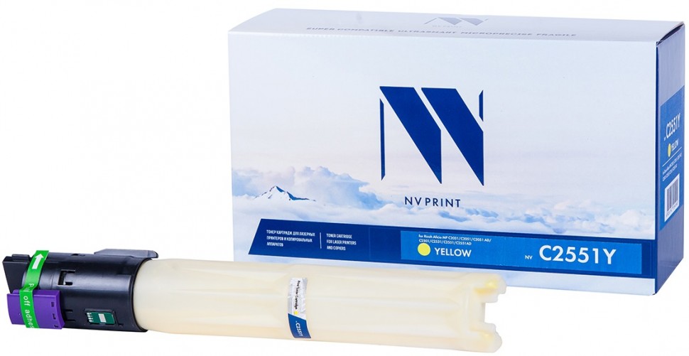 

Картридж лазерный NV Print NV-MPC2551Y (MPC2551E/841507), желтый, 9500 страниц, совместимый, для Ricoh MP C2051/C2051AD/C2551/C2551AD