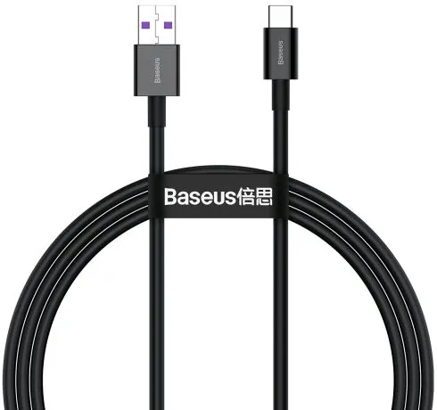 

Кабель USB 2.0(Am)-USB 3.0 Type-C(m), быстрая зарядка, 6A, 1 м, черный, Baseus Superior Series (CATYS-01)