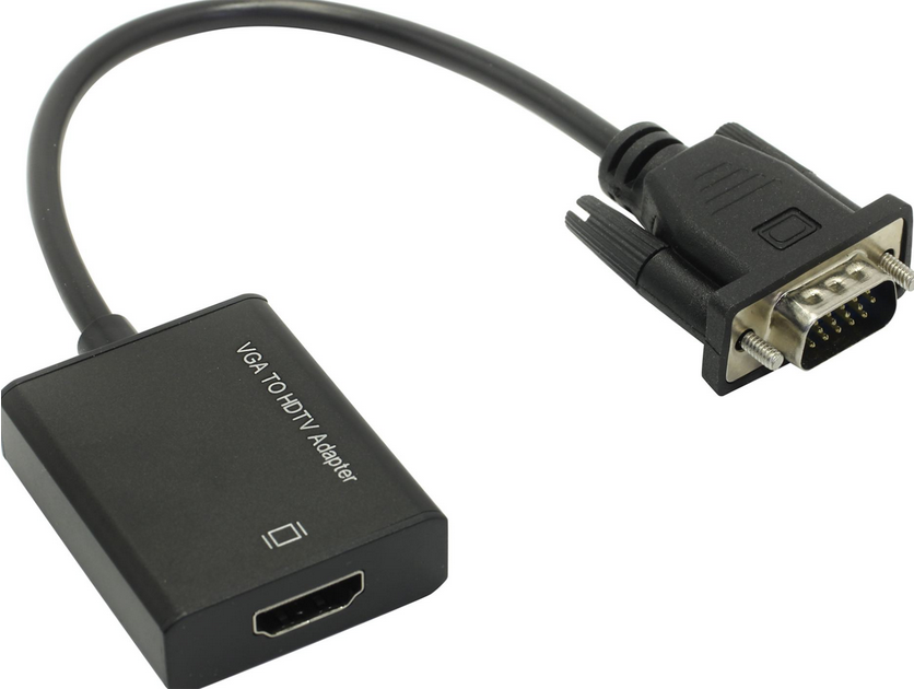 

Переходник (адаптер) VGA(15M)+audio-HDMI(19F), черный ORIENT C206 (549948), C206
