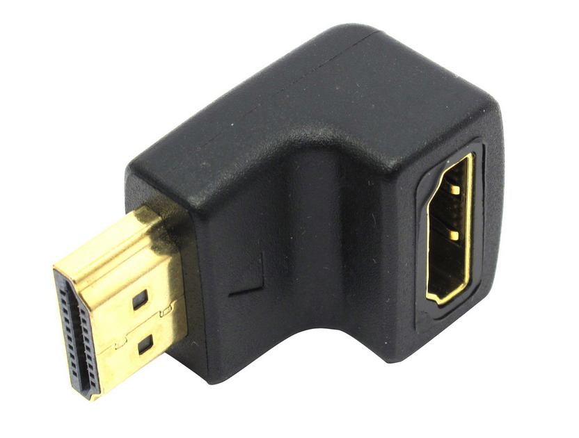 

Переходник (адаптер) HDMI(19F)-HDMI(19M) угловой, черный ORIENT C482 (104085), C482