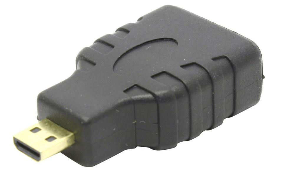 

Переходник (адаптер) Micro HDMI(19M)-HDMI(19F), черный Gembird (123336)