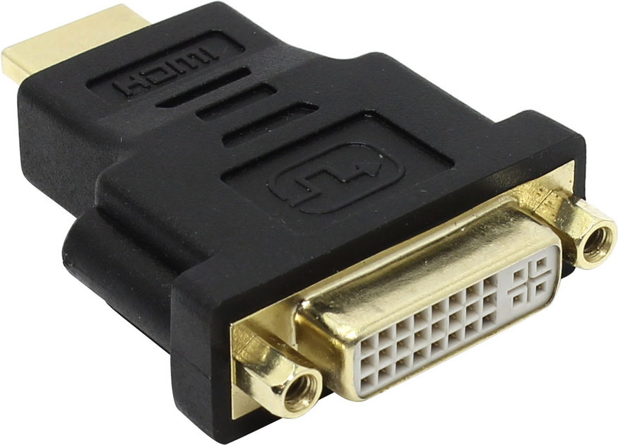 

Переходник (адаптер) HDMI(19M)-DVI-I(29F), черный (212042), 0