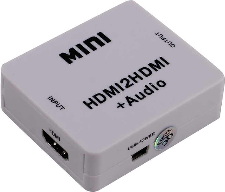 

Переходник (адаптер) HDMI(19F)-HDMI(19F)/Jack 3.5mm(F), белый (466269), 0
