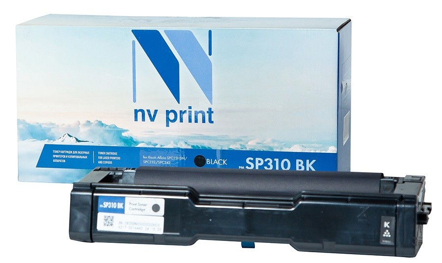 

Картридж лазерный NV Print NV-SP310BK (SPC310 HE/407634), черный, 6500 страниц, совместимый для Ricoh Aficio SPC231DN/SPC232/SPC242 без чипа