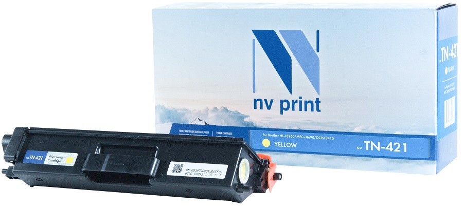 

Картридж лазерный NV Print NV-TN-421Y (TN-421Y), желтый, 1800 страниц, совместимый для Brother HL-L8260/MFC-L8690/DCP-L8410 без чипа