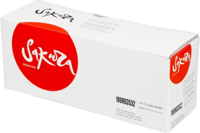 

Картридж лазерный SAKURA SA106R03532 (106R03532), черный, 10500 страниц, совместимый, для Xerox VersaLink C400/C405