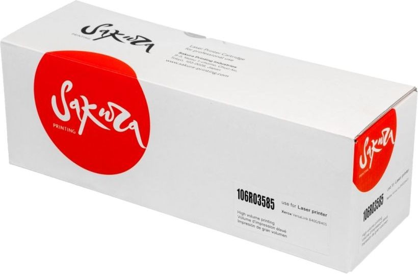 

Картридж лазерный Sakura SA106R03585 (106R03585), черный, 24600 страниц, совместимый для Xerox VersaLink B400/B405