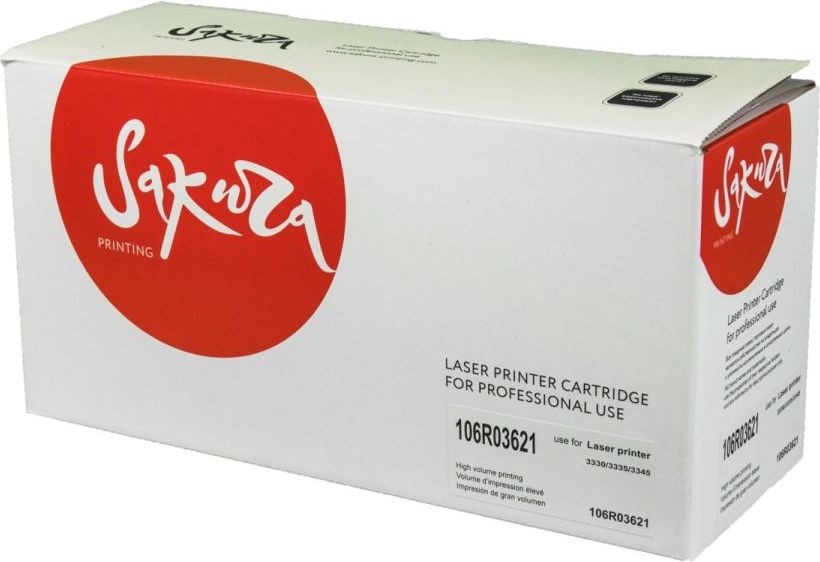 

Картридж лазерный Sakura SA106R03621 (106R03621), черный, 8500 страниц, совместимый для Xerox WorkCentre 3335/3345