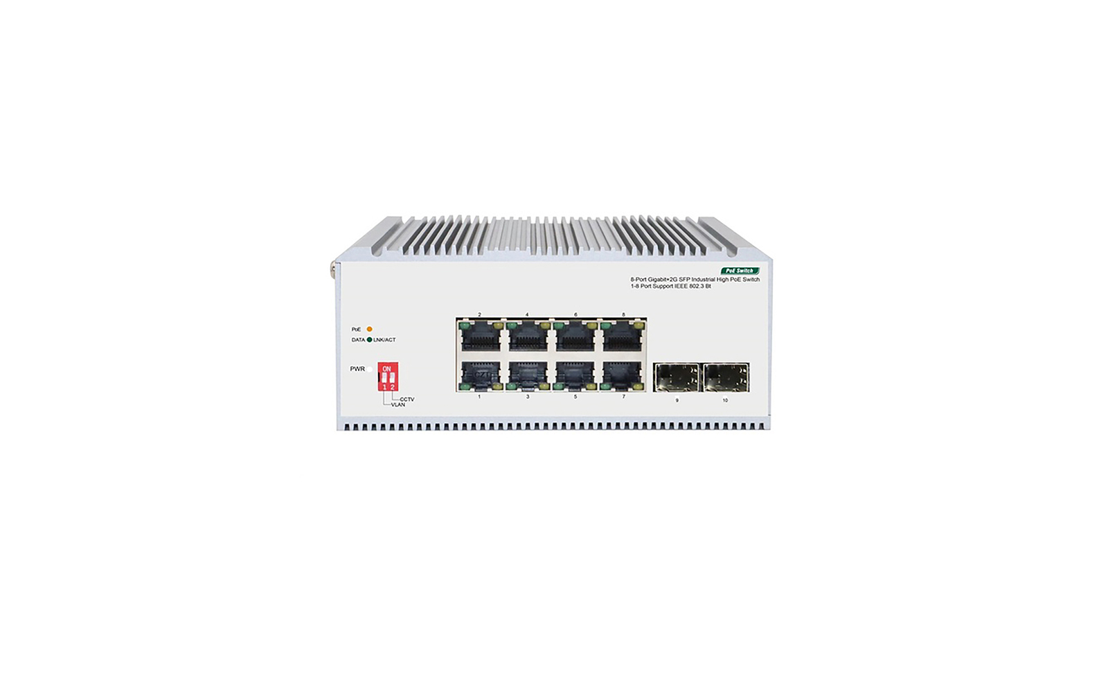 Коммутатор ORIGO OI2210P+/185W, кол-во портов: 8x1 Гбит/с, кол-во SFP/uplink: SFP 2x1 Гбит/с, на DIN-рейку, PoE:8x90 Вт (макс. 185 Вт) (OI2210P+/185W/A1A) OI2210P+/185W/A1A OI2210P+/185W - фото 1