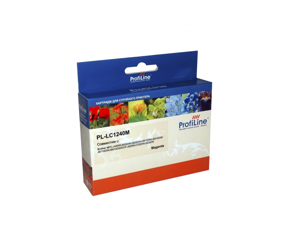 Картридж ProfiLine PL-LC1240M-M, совместимый, пурпурный, для Brother