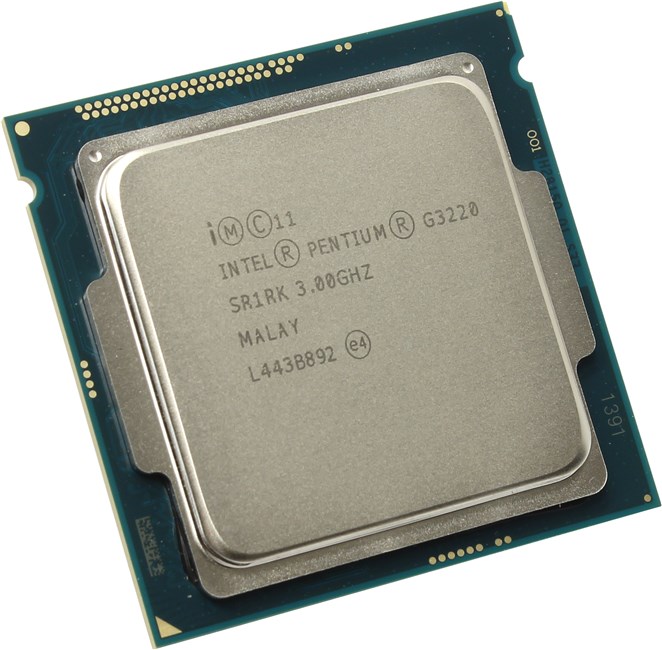 Процессор Intel Pentium-G3220 Haswell 3000MHz 3Mb TDP-53W Socket1150 tray б/у, следы монтажа