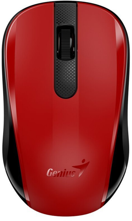Мышь беспроводная Genius NX-8008S, 1200dpi, оптическая светодиодная, USB/Радиоканал, красный/черный (31030028401)
