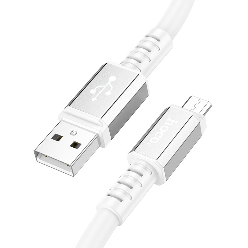 

Кабель USB-Micro USB, 2.4A, 1 м, белый, HOCO X85 Strength (6931474777478), X85