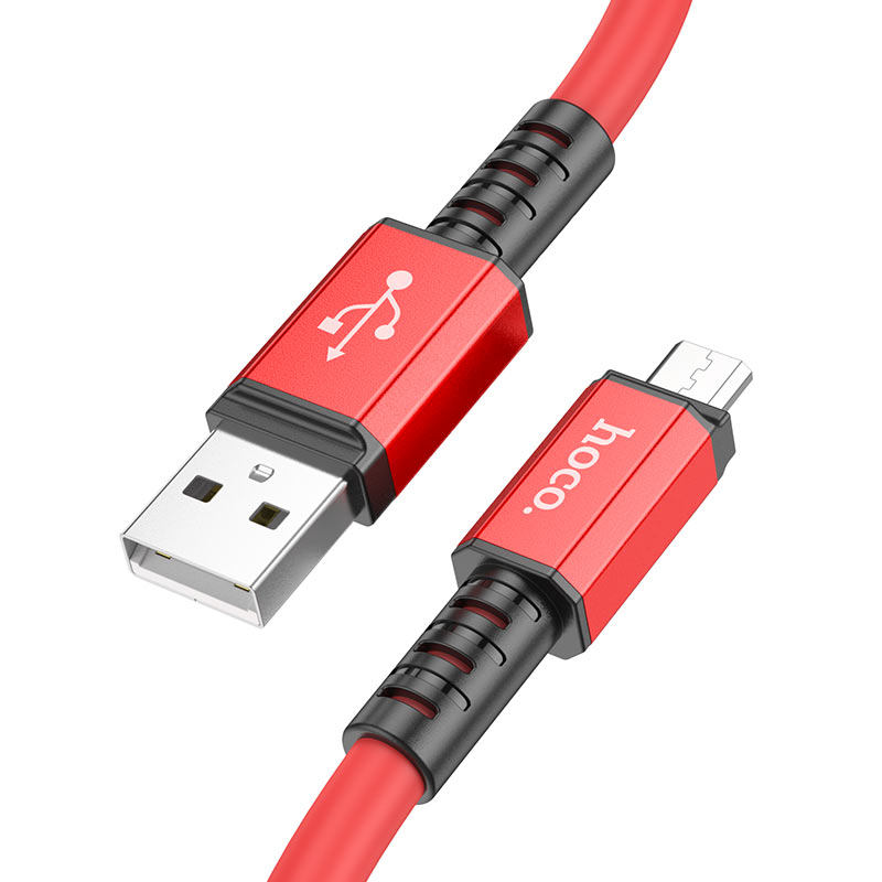 

Кабель USB-Micro USB, 2.4A, 1 м, красный, HOCO X85 Strength (6931474777485), X85 Strength