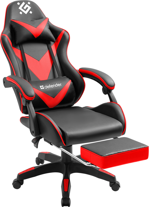 Кресло игровое Defender Minion, черный/красный (64325)