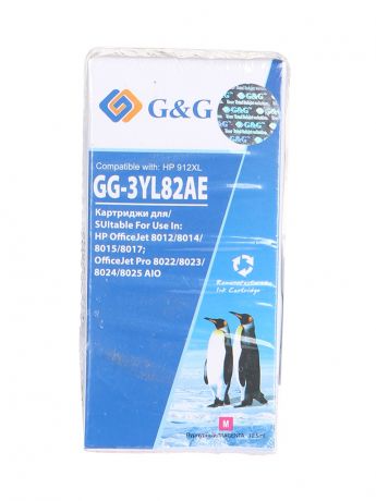 

Картридж струйный G&G GG-3YL82AE (912XL/3YL82AE), пурпурный, совместимый, 825 страниц, для HP HP OJ 8012/14/15/17/19/22/23/24/25