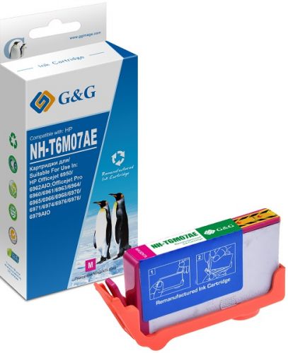 

Картридж струйный G&G NH-T6M07AE (903XL/T6M07AE), пурпурный, совместимый, 10 мл, для OJ Pro 6950/6960/6970