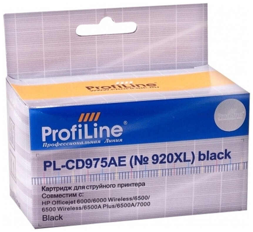 

Картридж струйный ProfiLine PL-CD971AE, черный, совместимый, 12 мл, для HP OfficeJet-6000/6500/7000/7500