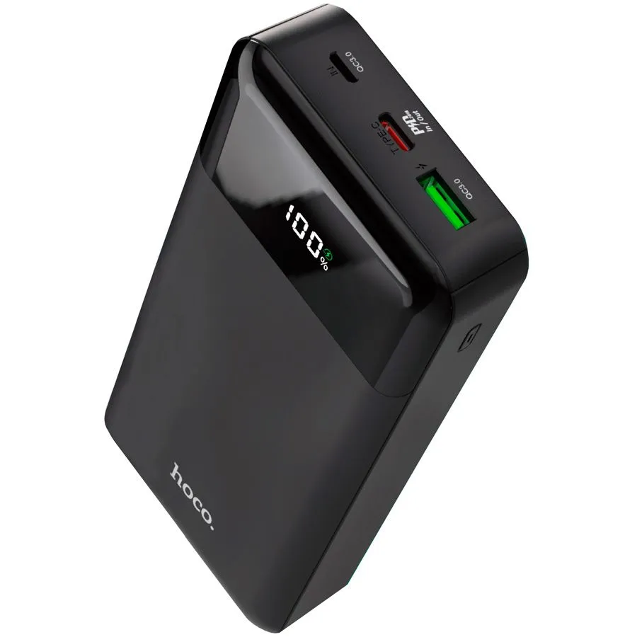 

Портативный аккумулятор (Powerbank) Hoco J102, 20000 мА·ч, 1xUSB, 3А, Type-C, QC, PD, черный, J102