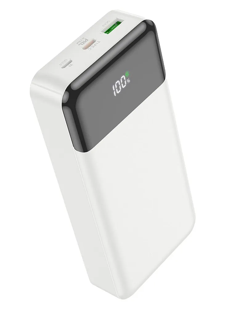 

Портативный аккумулятор (Powerbank) Hoco J102, 20 А·ч, 1xUSB, 3A, Type-C, QC, PD, белый, J102
