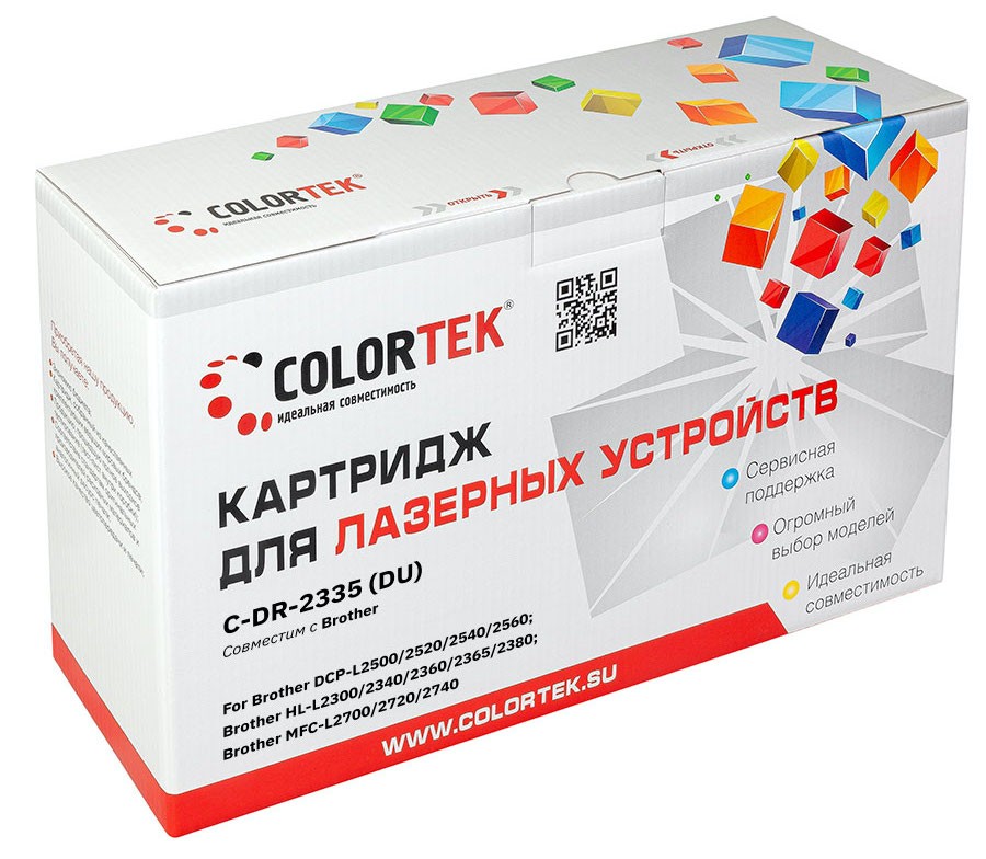 

Драм-картридж (фотобарабан) лазерный Colortek СТ-DR-2335 (DR2335), черный, 12000 страниц, совместимый для Brother DCP-L2500, 2520, 2540, 2560/ HL-L2300, 2340, 2360, 2365/ MFC-L2700, 2720, 2740, СТ-DR-2335