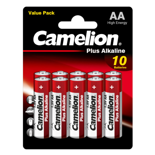 Батарейка Camelion Plus Alkaline BL10 LR6, AA (LR6), 1.5V, 10 шт