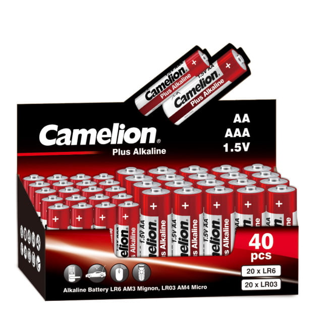 

Батарейка Camelion Plus Alkaline COMBO40 (20LR6+20LR03-CB), AA/AAA, 1.5V, 40 шт. (14981)