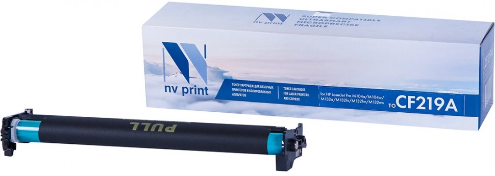 

Драм-картридж (фотобарабан) лазерный NV Print NV-CF219ANC (19A/CF219A), черный, 12000 страниц, совместимый, для LJ Pro M104a/M104w/M132a/M132fn/M132fw/M132nw, без чипа, NV-CF219ANC