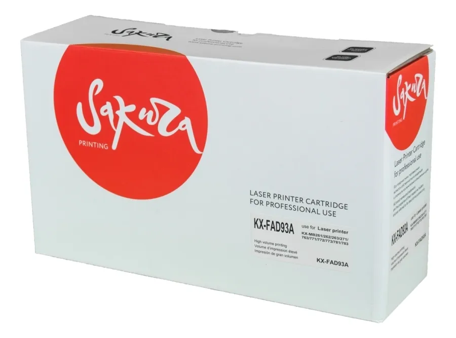 

Драм-картридж (фотобарабан) лазерный SAKURA SAKXFAD93A (KX-FAD93A), 6000 страниц, совместимый для Panasonic KX-MB262/ KX-MB263/ KX-MB271/ KX-MB763/ KX-MB772/ KX-MB773/ KX-MB781/ KX-MB783, SAKXFAD93A