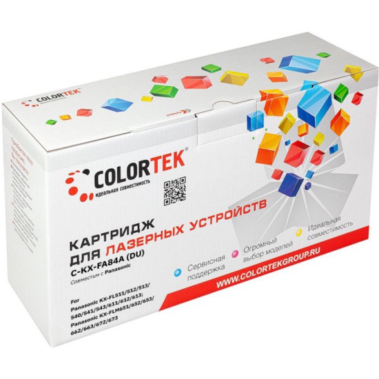 

Драм-картридж (фотобарабан) лазерный Colortek СТ-KX-FA84A (KX-FA84A), совместимый, для Panasonic, СТ-KX-FA84A