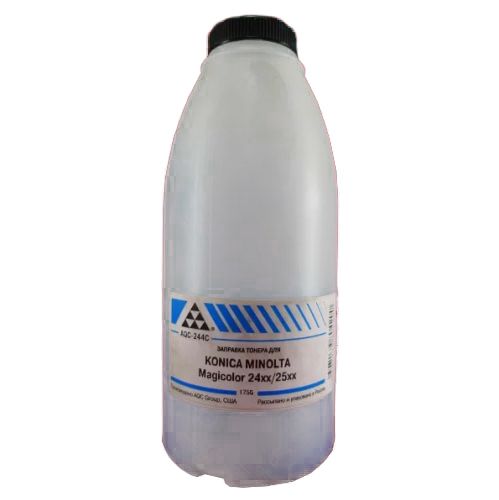 Тонер AQC AQC-244C, бутыль 175 г, голубой, совместимый для Konica Minolta Magicolor 2400/2430/2450/2480/2490/2500/2530/2550/2590