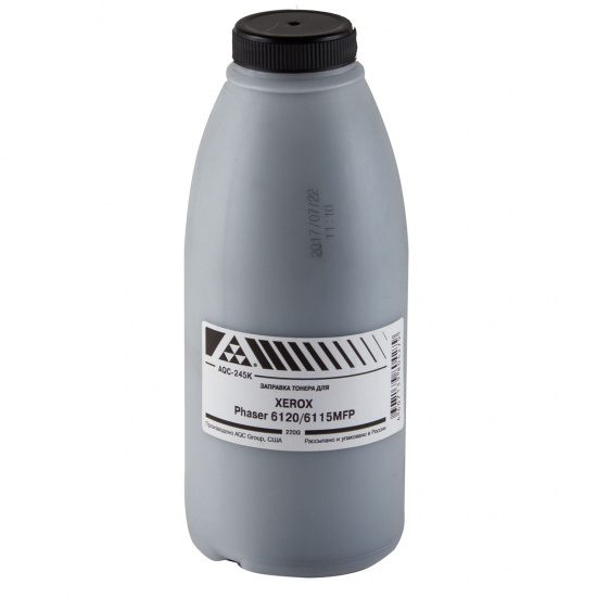 Тонер AQC AQC-245K, бутыль 220 г, черный, совместимый для Xerox Phaser 6120/6115MFP