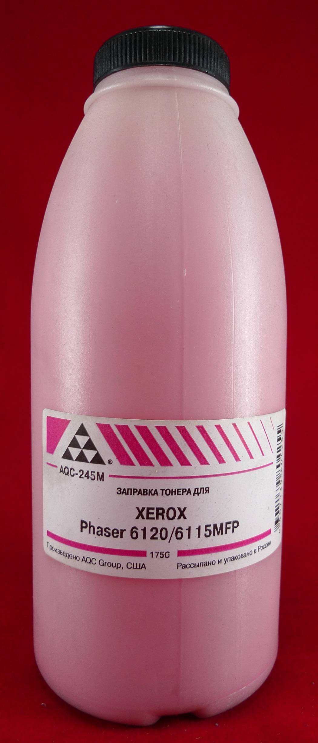 Тонер AQC AQC-245M, бутыль 175 г, пурпурный, совместимый для Xerox Phaser 6120/6115MFP