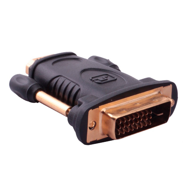 

Переходник (адаптер) DVI(25M)-HDMI(19F), 10 см, черный Vention (DV380HD)