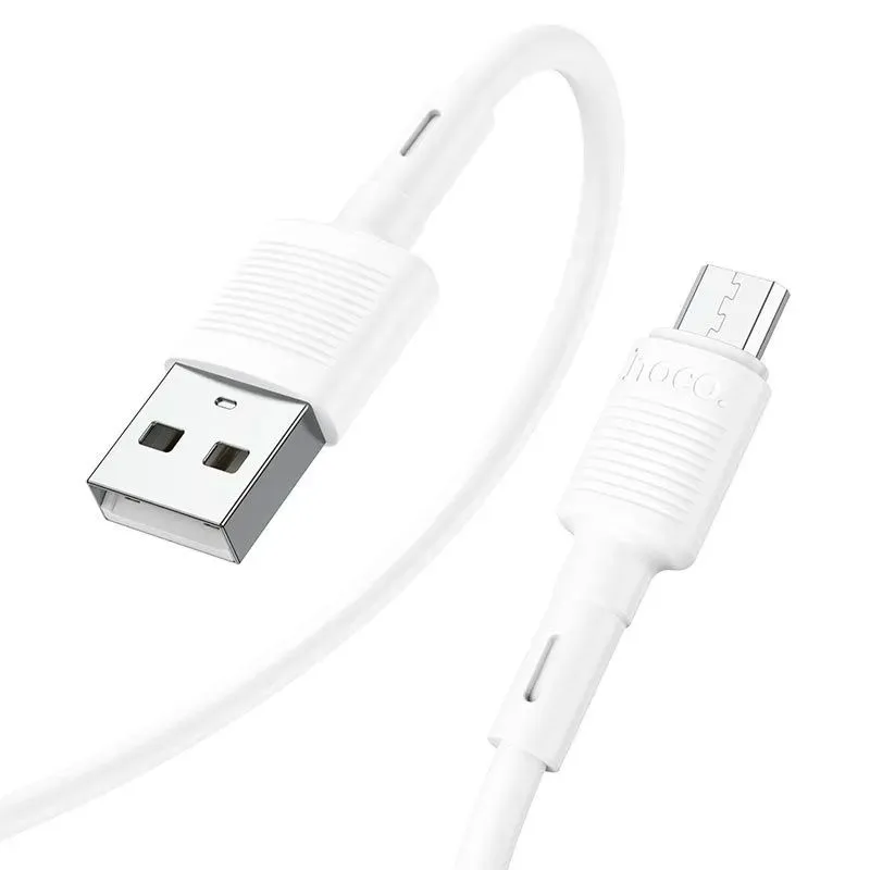 

Кабель USB-Micro USB, 2.4A, 1 м, белый, HOCO X83 Victory (6931474770899), X83