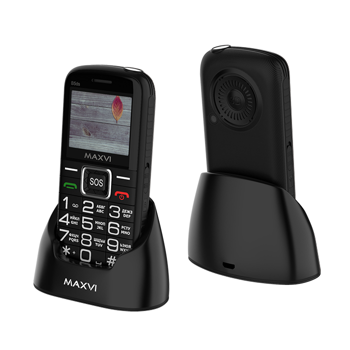 Мобильный телефон MAXVI B5ds, 2" 220x176 TN, 32Mb, 2-Sim, 1500mAh, micro-USB, черный (B5ds black) б/у, минимальные следы эксплуатации, полный комплект