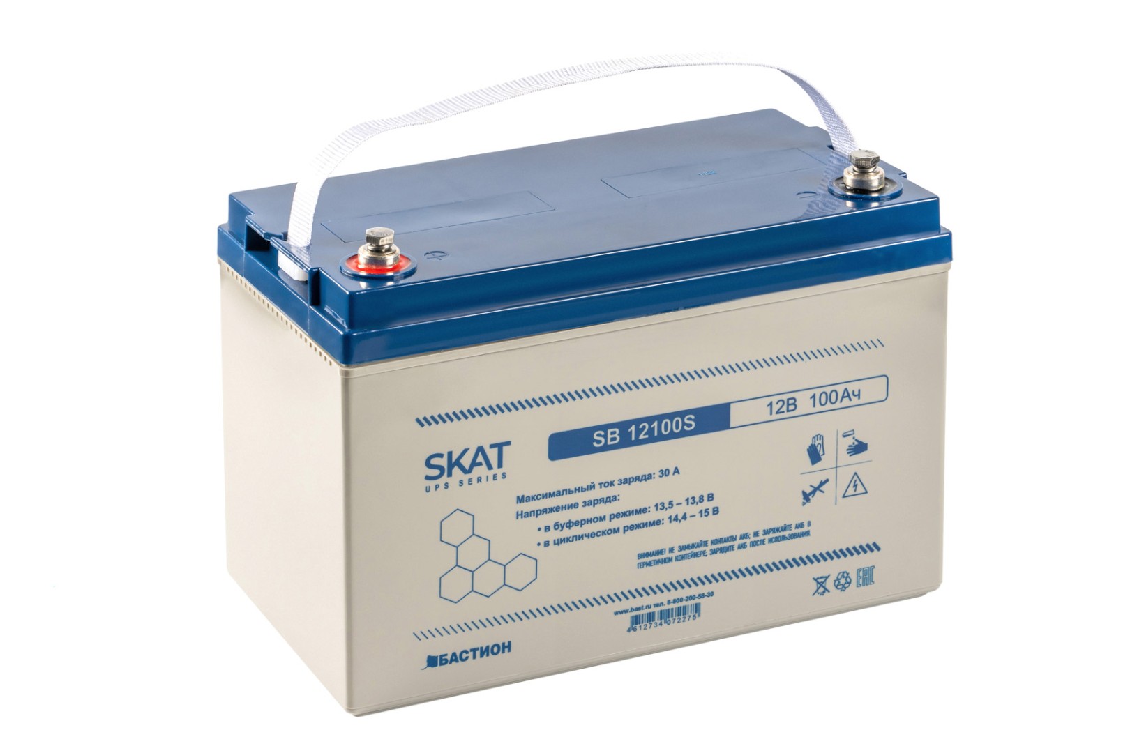 

Аккумуляторная батарея для ИБП Бастион SB 12100S, 12V, 100Ah (8973), Серый, SB 12100S