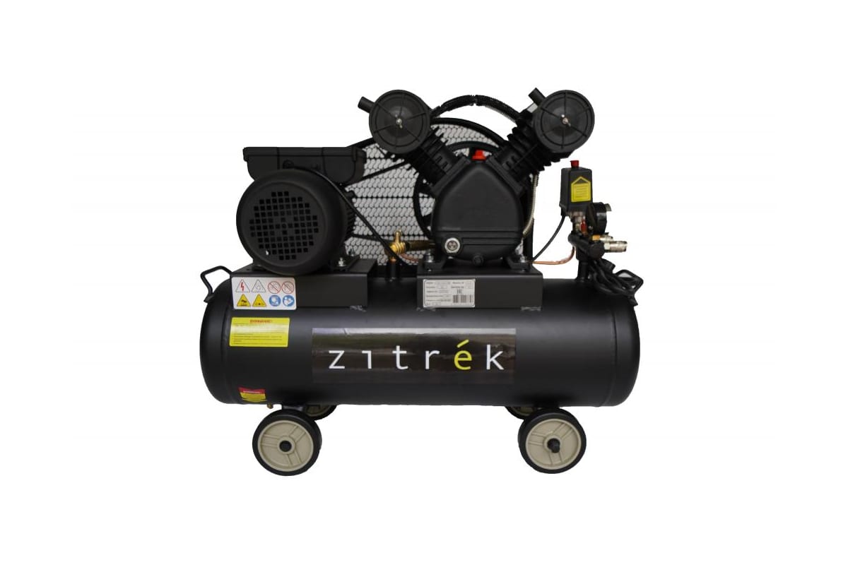 Компрессор воздушный Zitrek z3k440/50, 2.2 кВт, 9.87 атм, 440л/мин, 220В, 50 л, масляный, электрический, поршневой, ременной (009-0053)