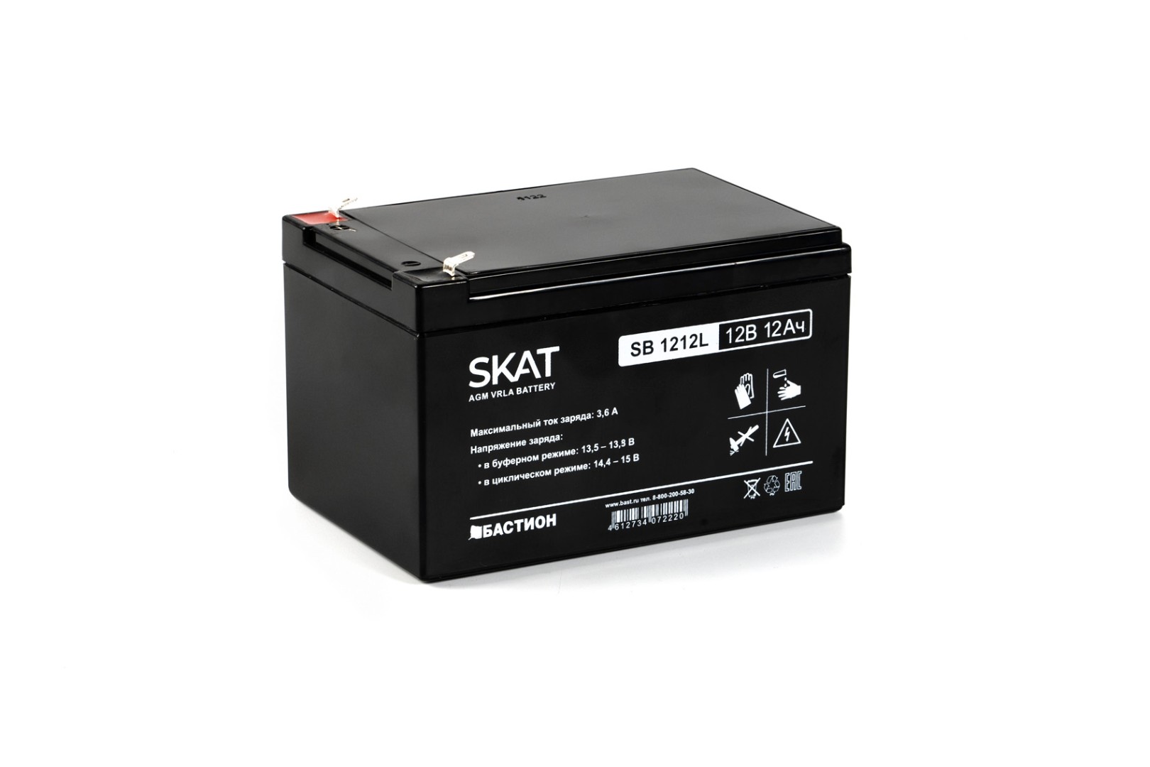 Аккумуляторная батарея для ОПС Бастион SKAT SB 1212L, 12V, 12Ah, 1173328  купить по цене 2500 руб в Новосибирске в интернет-магазине e2e4