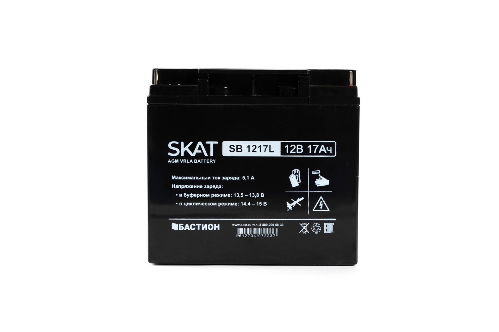 Аккумуляторная батарея для ОПС Бастион SKAT SB 1217L, 12V, 17Ah, 1173340  купить в Новосибирске в интернет-магазине e2e4